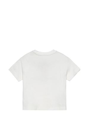 white fabric t-shirt PALM ANGELS KIDS | PBAA003S26JER002002
